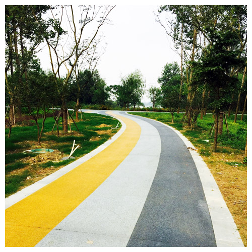 清远广陵公园彩色透水地坪